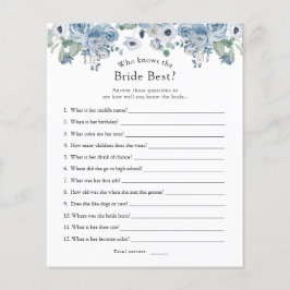 Blauwe Floral die de beste Bridal-game kent