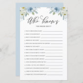 Blauwe Floral die het beste schoenspel in de Bride (Voorkant / Achterkant)