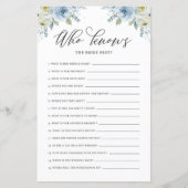 Blauwe Floral die het beste schoenspel in de Bride (Voorkant)