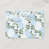 Blauwe Floral Elephant Peanut Book Request Enclosu Visitekaartje (Achterkant)