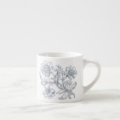 Blauwe Floral Espresso Cup Espresso Kop (Rechts)