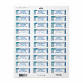  Blauwe Floral Etiket (Full Sheet)