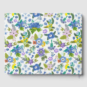 Blauwe Floral Gastenboek (Achterkant)