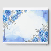 Blauwe Floral Gastenboek (Achterkant)