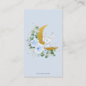 Blauwe Floral Greenery Elephant Raad Snoep Game Informatiekaartje (Achterkant)