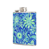 Blauwe Floral Heupfles (Links)