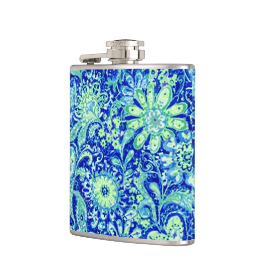 Blauwe Floral Heupfles (Links)