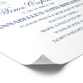 Blauwe Floral Hydrangea Botanische Bloom Time Caps Poster (Hoek)