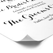 Blauwe Floral Hydrangea Handtekening Drink Poster (Hoek)