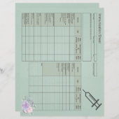 Blauwe Floral Immunisation Records-Horizontal (Voorkant / Achterkant)