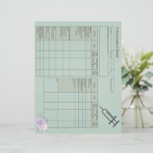 Blauwe Floral Immunisation Records-Horizontal (Staand voorkant)