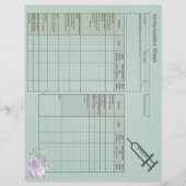 Blauwe Floral Immunisation Records-Horizontal (Voorkant)
