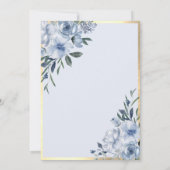 Blauwe Floral Jurk Butterfly Quinceañera Kaart (Achterkant)