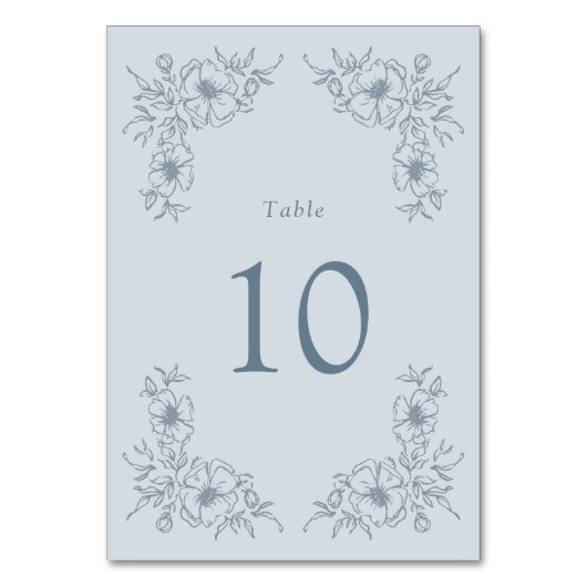 Blauwe Floral Kaart (Voorkant)