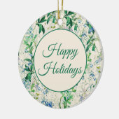  Blauwe Floral Keramisch Ornament (Links)