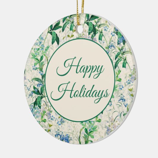  Blauwe Floral Keramisch Ornament (Links)