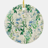  Blauwe Floral Keramisch Ornament (Achterkant)