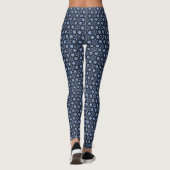 Blauwe Floral Leggings voor vrouwen (Achterkant)