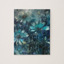 Blauwe Floral Legpuzzel