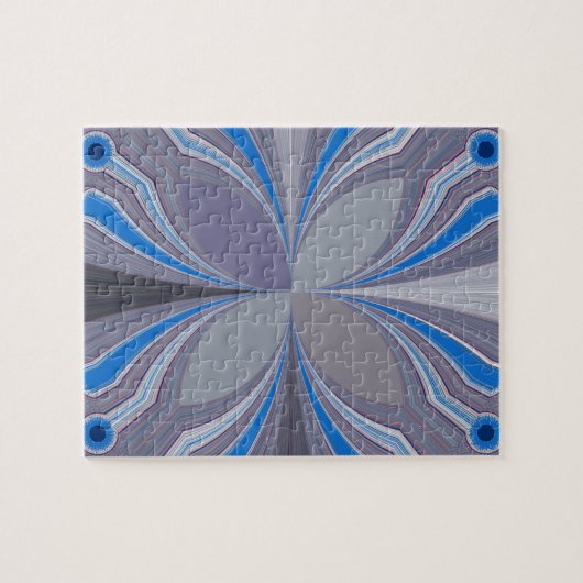 Blauwe Floral Legpuzzel (Horizontaal)