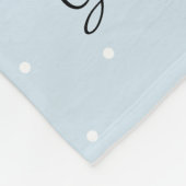 Blauwe Floral |Madonna | Maagd Mary | Witte Stippe Fleece Deken (Hoek)