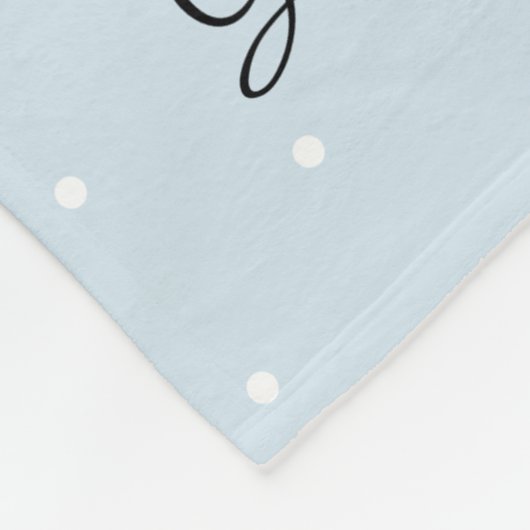 Blauwe Floral |Madonna | Maagd Mary | Witte Stippe Fleece Deken (Hoek)