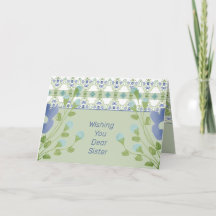 Blauwe Floral met groen