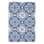 Blauwe Floral Middellandse Zee Siciliaanse Tegel Mini Klembord (Achterkant)
