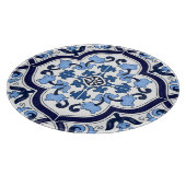 Blauwe Floral Middellandse Zee Siciliaanse Tegel Snijplank (Hoek)