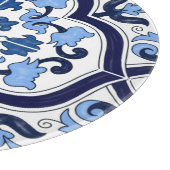 Blauwe Floral Middellandse Zee Siciliaanse Tegel Snijplank (Hoek)