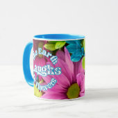 Blauwe Floral Mok, Mok van beroemde citaten (Voorkant links)