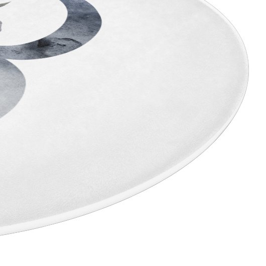 Blauwe Floral Monogram Initiaal B Snijplank (Hoek)