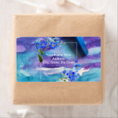 Blauwe Floral Monogram Labels (Insitu)