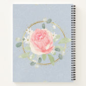Blauwe Floral Notitieboek (Achterkant)