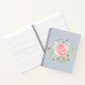 Blauwe Floral Notitieboek (Binnen)