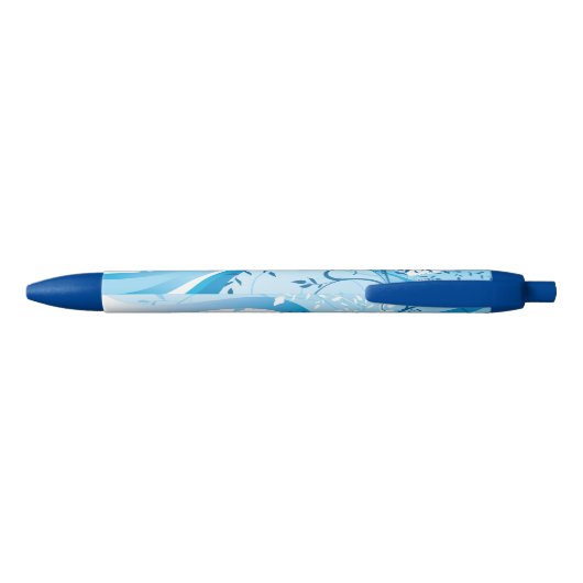 Blauwe Floral Pen (Achterkant)