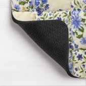 Blauwe Floral Quilt Muismat (Hoek)