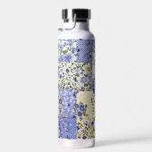 Blauwe Floral Quilt Waterfles (Rechts)