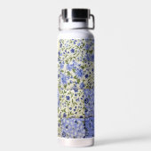 Blauwe Floral Quilt Waterfles (Achterkant)