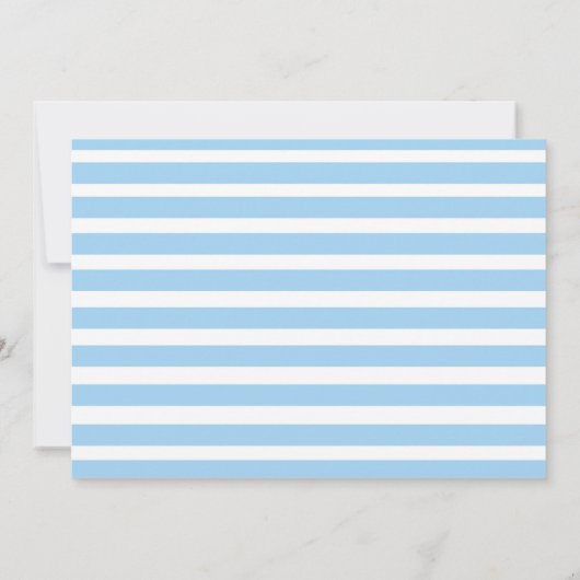 Blauwe Floral Quinceanera Birthday Foto Invitatio  Kaart (Achterkant)