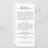 Blauwe Floral, reizende gasten Welkomstnota, Progr (Achterkant)