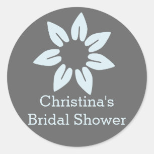 Blauwe Floral Sticker