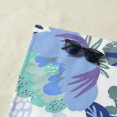 Blauwe Floral Strandlaken (In situ)