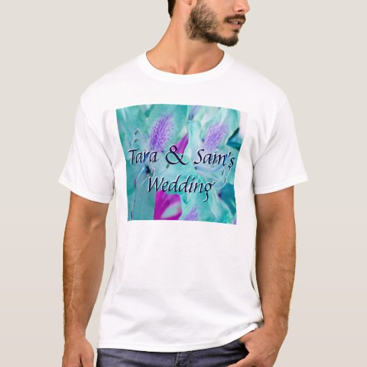 Blauwe Floral T-shirt (Voorkant)