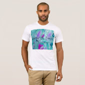 Blauwe Floral T-shirt (Voorkant volledig)