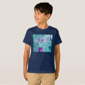 Blauwe Floral T-shirt (Voorkant volledig)