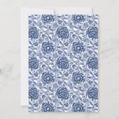 Blauwe Floral Tea Cup | Theebroodjes Vrijgezellenf Kaart (Achterkant)