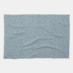 Blauwe Floral Theedoek