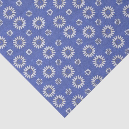 Blauwe Floral Tissuepapier (Detail)