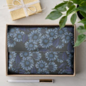 Blauwe Floral Tissuepapier (Geschenk)